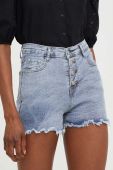 Джинсові шорти Answear Lab жіночі однотонні висока посадка колір блакитний (3286747)