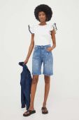 Джинсові шорти Answear Lab жіночі з аплікацією висока посадка колір блакитний (3307524)