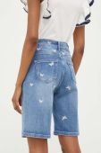 Джинсові шорти Answear Lab жіночі з аплікацією висока посадка колір блакитний (3307524)