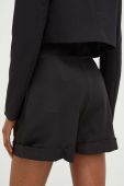 Шорти Answear Lab жіночі колір чорний однотонні висока посадка (3277818)