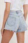 Джинсові шорти Answear Lab однотонні висока посадка колір блакитний