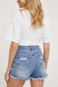 Джинсові шорти Answear Lab жіночі з аплікацією висока посадка колір блакитний (3326390)
