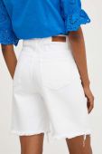 Джинсові шорти Answear Lab жіночі колір білий однотонні висока посадка (3333848)