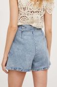 Джинсові шорти Answear Lab жіночі однотонні висока посадка колір блакитний (3363991)