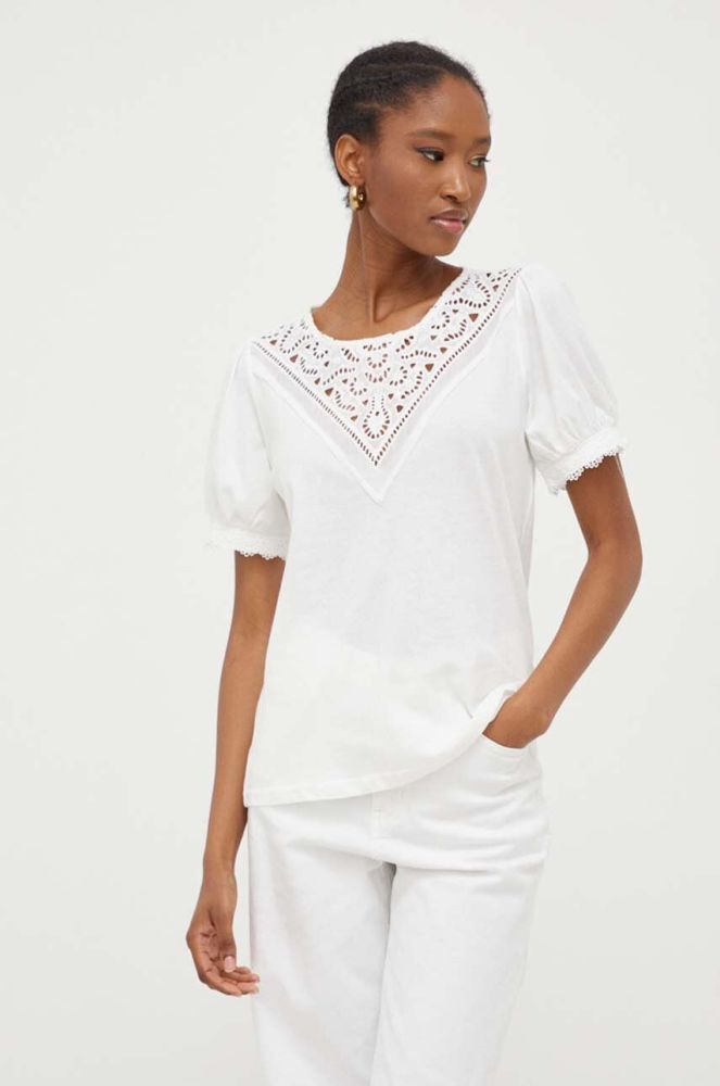 Бавовняна футболка Answear Lab колір білий (3317777)