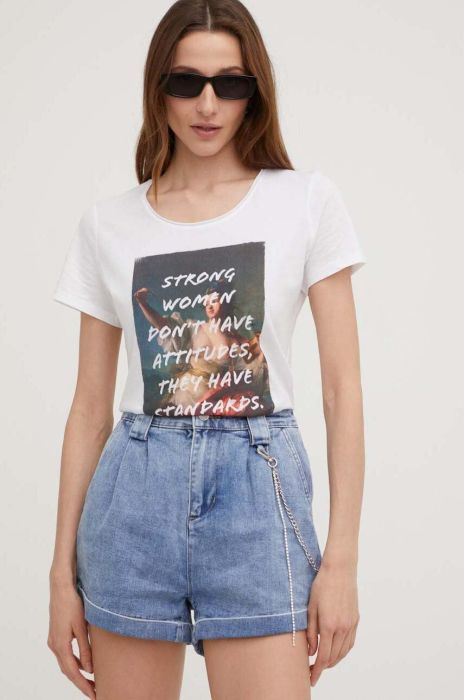 Бавовняна футболка Answear Lab колір білий (3251951)