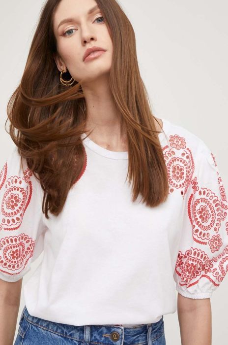 Бавовняна футболка Answear Lab колір білий (3426839)