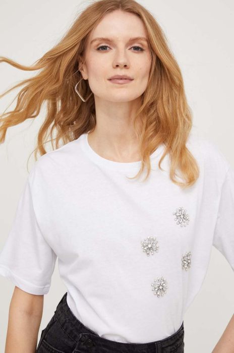 Бавовняна футболка Answear Lab колір білий (3349506)