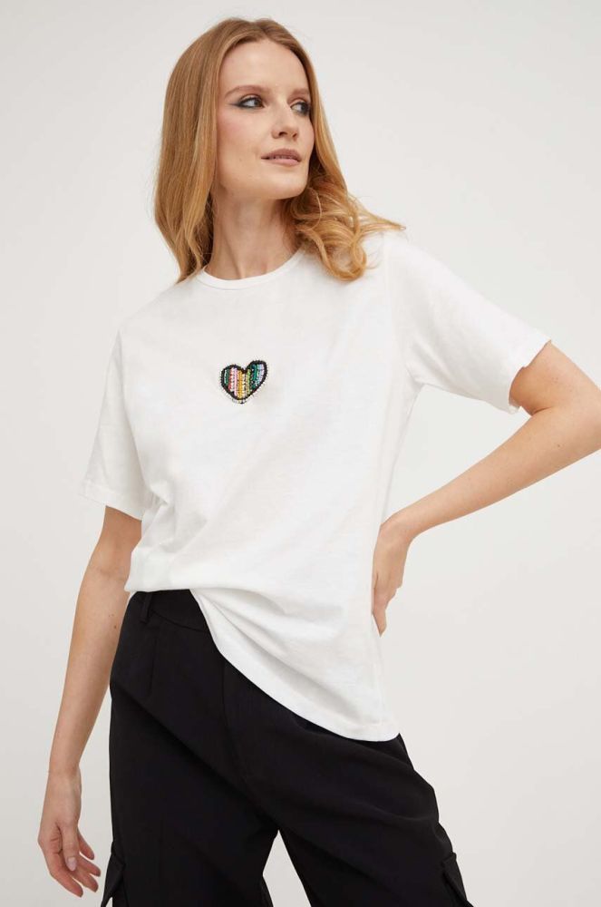 Бавовняна футболка Answear Lab колір білий (3355060)