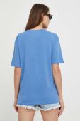 Бавовняна футболка Answear Lab колір блакитний (3377455)
