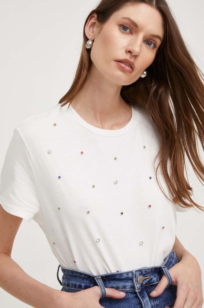 Бавовняна футболка Answear Lab колір білий (3435653)