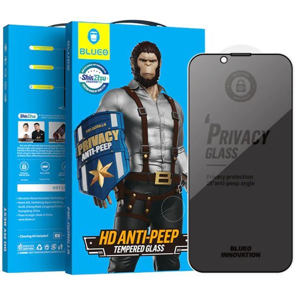 Захисне скло антишпигун Blueo Full Cover Anti-Peep для iPhone 16 | 15