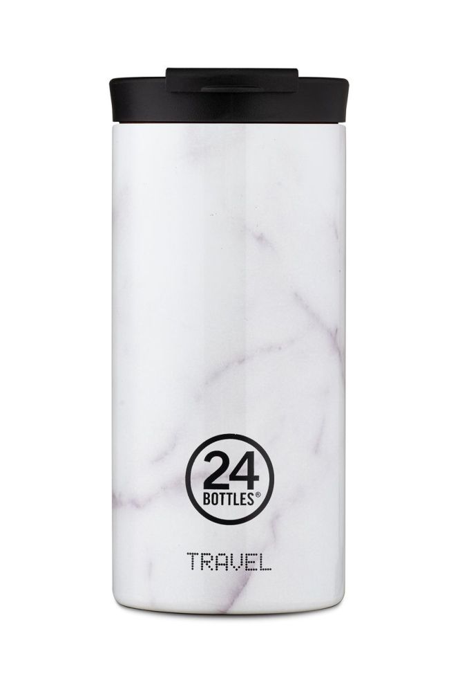 24bottles - Термопляшка Travel Tumbler Carrara 600ml колір сірий