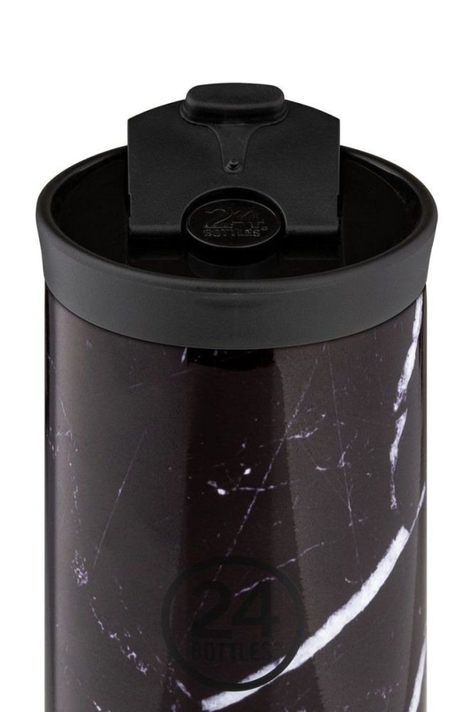 24bottles - Термобутылка Travel Tumbler Black Marble 350ml цвет черный фото 2