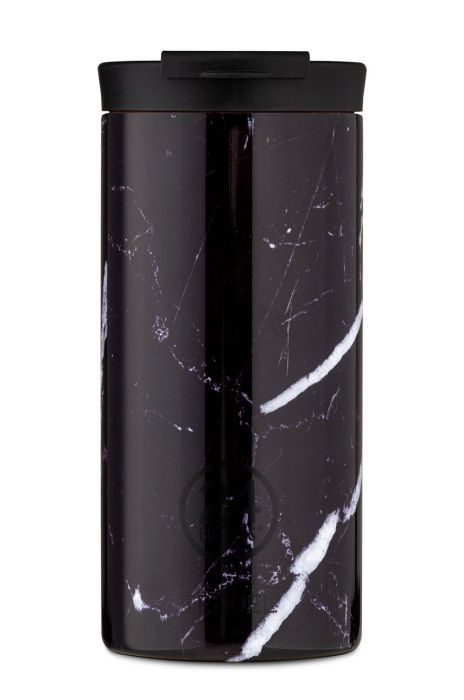 24bottles - Термопляшка Travel Tumbler Black Marble 600ml колір чорний