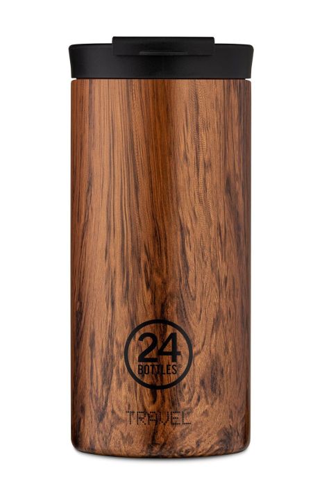 24bottles - Термопляшка Travel Tumbler Sequoia Wood 600ml колір коричневий 24bottles - Термопляшка Travel Tumbler Sequoia Wood 600ml колір коричневий
