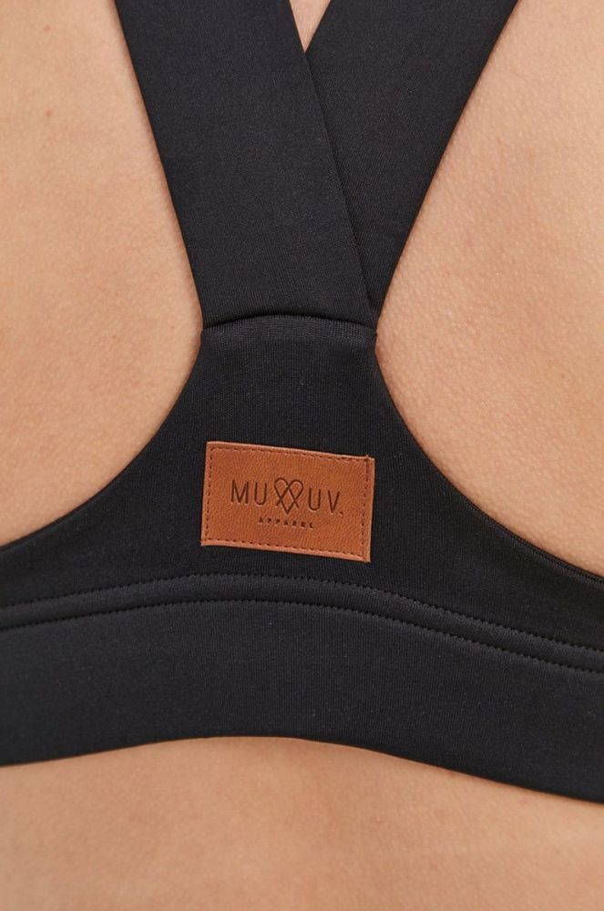 Спортивний бюстгальтер MUUV V Shape колір чорний гладкий фото 10