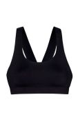 Спортивний бюстгальтер MUUV V Shape колір чорний гладкий