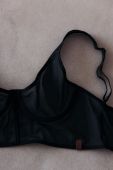 Бюстгальтер MUUV. Bustier Gorset колір чорний прозорий однотонний