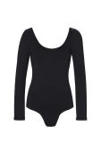 Боді MUUV. колір чорний однотонний