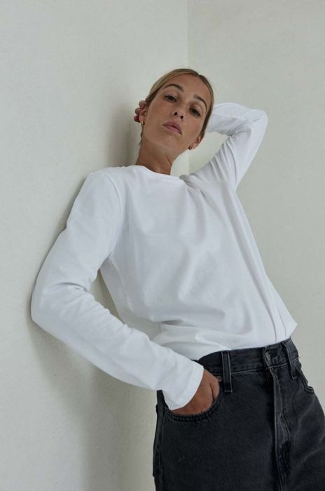 Лонгслів MUUV. Basic жіночий колір білий