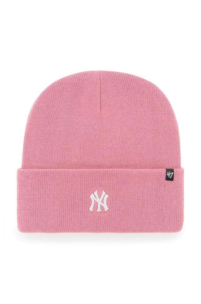 Шапка 47brand Mlb New York Yankees колір рожевий (2810573)