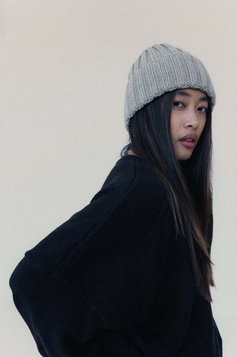 Шапка з домішкою кашеміру MUUV. колір сірий