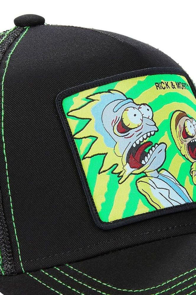 Кепка Capslab Ricky Et Morty колір чорний з аплікацією фото 3
