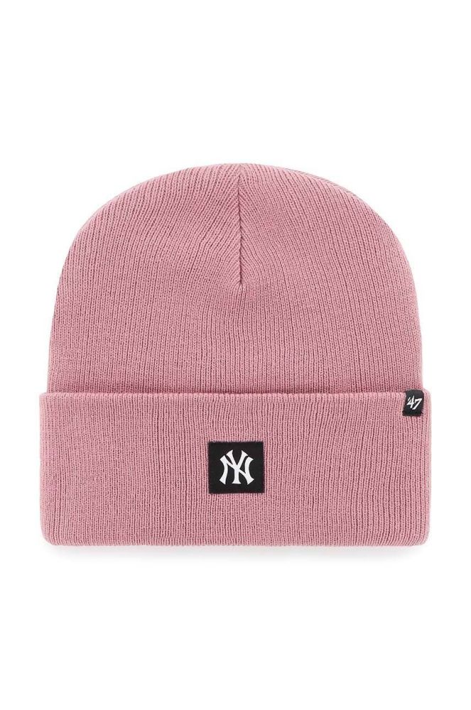 Шапка 47brand Mlb New York Yankees колір рожевий (2810367)