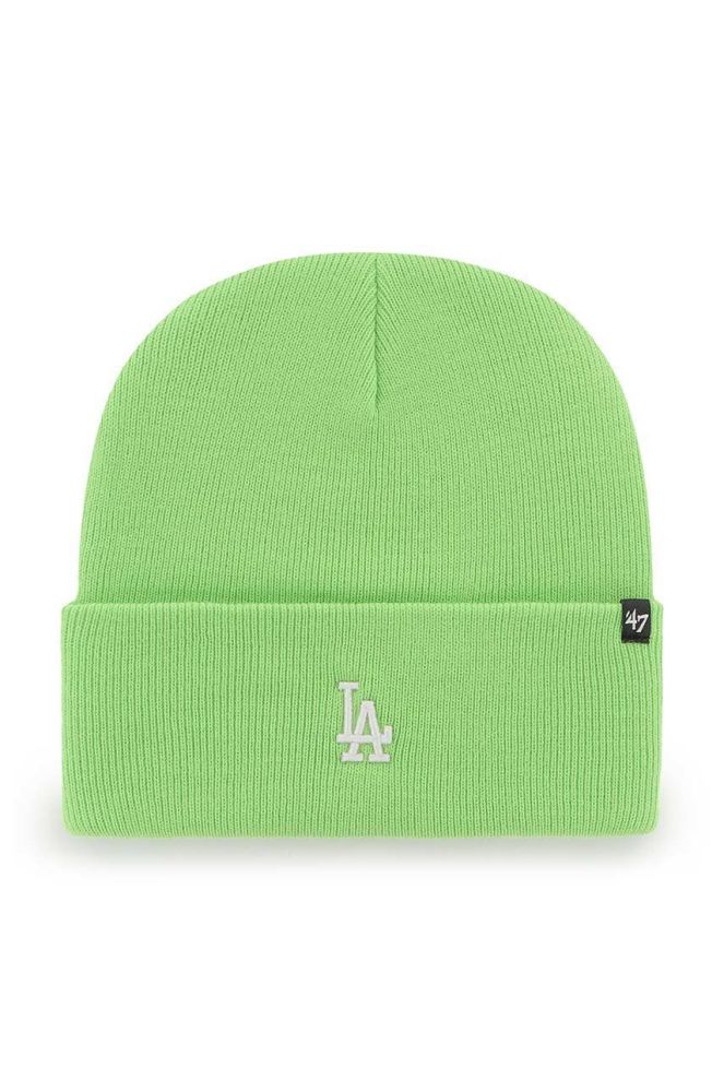 Шапка 47brand Mlb Los Angeles Dodgers колір зелений