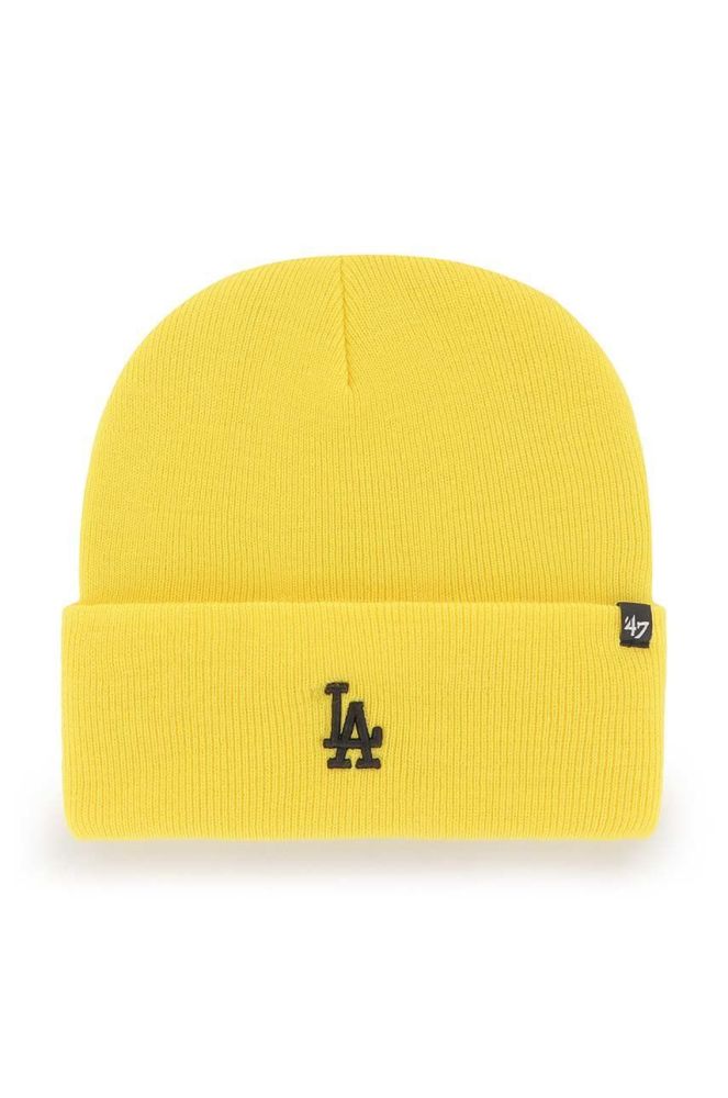 Шапка 47brand Mlb Los Angeles Dodgers колір жовтий