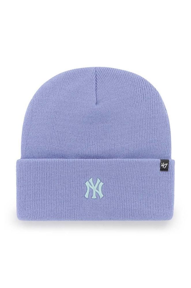 Шапка 47brand Mlb New York Yankees колір фіолетовий