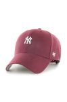 Кепка 47brand Mlb New York Yankees колір бордовий з аплікацією