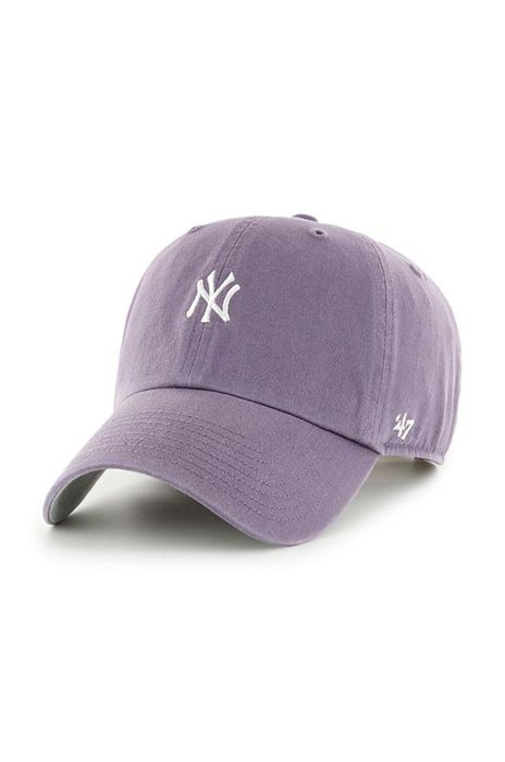 Кепка 47brand Mlb New York Yankees колір фіолетовий з аплікацією