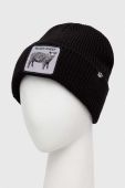 Шапка з домішкою вовни Goorin Bros колір чорний з товстого трикотажу