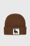 Шапка з домішкою вовни Goorin Bros колір коричневий з товстого трикотажу Шапка з домішкою вовни Goorin Bros колір коричневий з товстого трикотажу