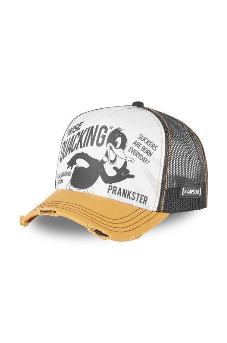 Кепка Capslab Looney Tunes колір бежевий з принтом