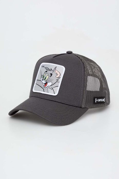 Кепка Capslab Tom and Jerry колір сірий з аплікацією