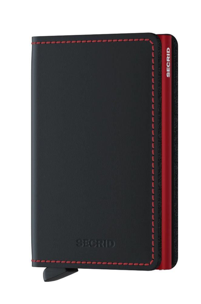 Secrid - Шкіряний гаманець SM.Black.Red-Black.Red колір чорний