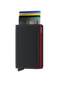 Secrid - Шкіряний гаманець SM.Black.Red-Black.Red колір чорний