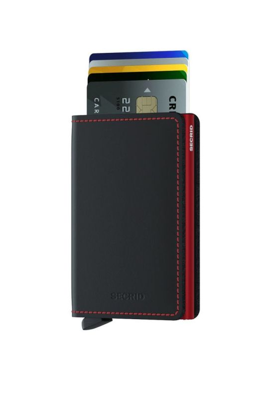 Secrid - Шкіряний гаманець SM.Black.Red-Black.Red колір чорний фото 2