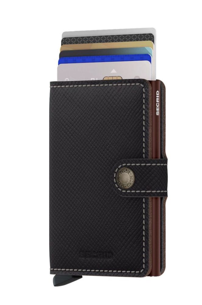 Шкіряний гаманець Secrid чоловічий колір чорний MSa.Brown-BROWN фото 2