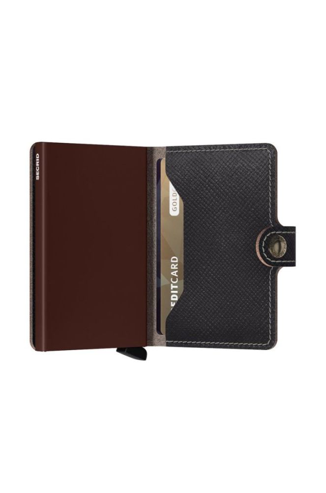 Шкіряний гаманець Secrid чоловічий колір чорний MSa.Brown-BROWN фото 4