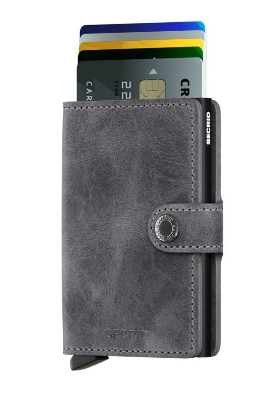 Secrid - Шкіряний гаманець MV.Grey.Black-Grey.Black колір сірий фото 2