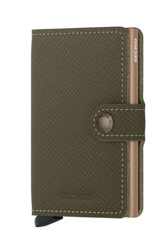 Кожаный кошелек Secrid цвет зеленый MSa.Olive-OLIVE
