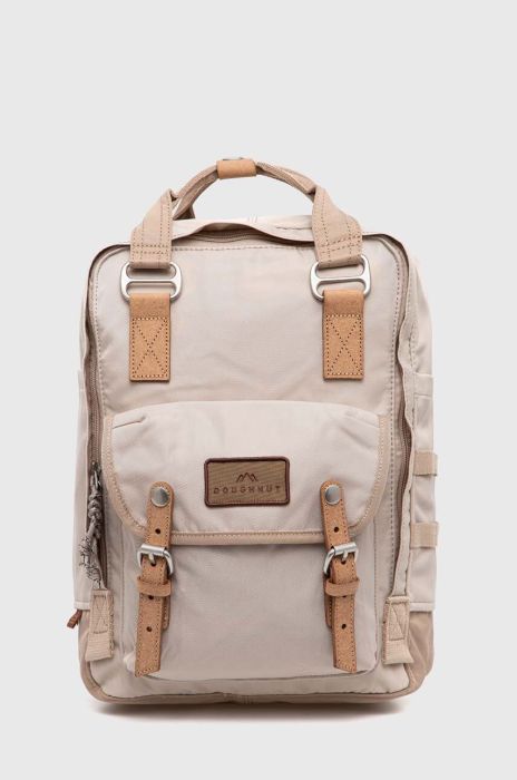 Рюкзак Doughnut Macaroon жіночий колір бежевий великий візерунок