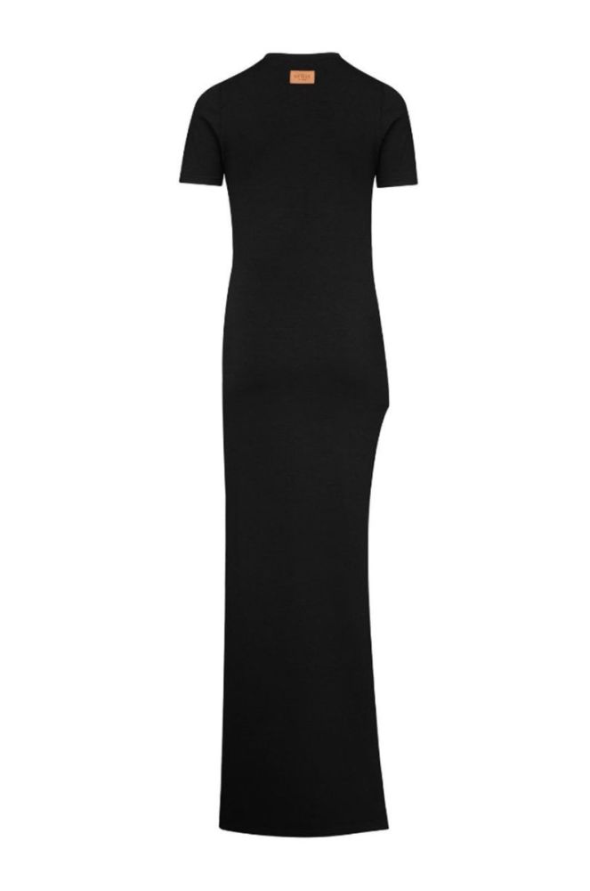 Сукня MUUV Side Slit колір чорний maxi облягаюча фото 4