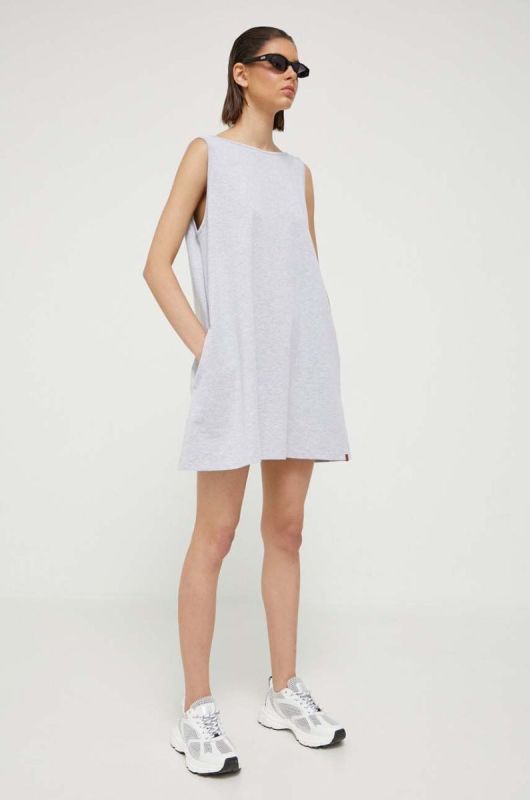 Сукня MUUV колір сірий mini oversize фото 2