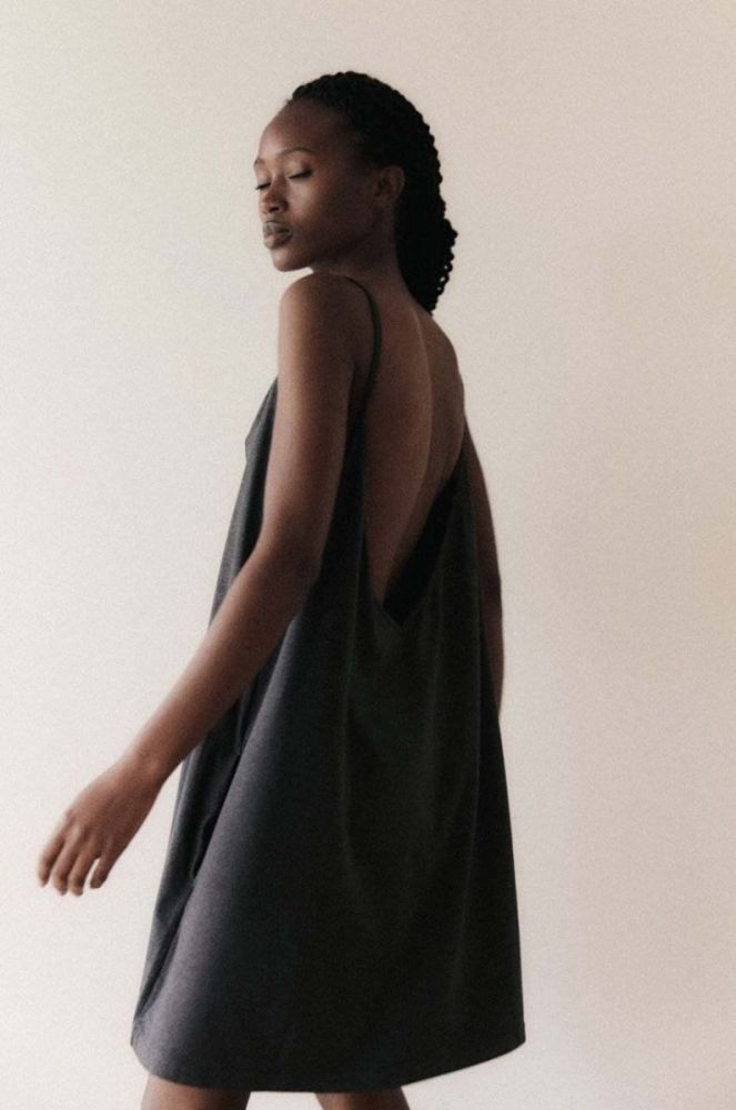 Сукня MUUV. #surfgirl mini oversize колір блакитний фото 4
