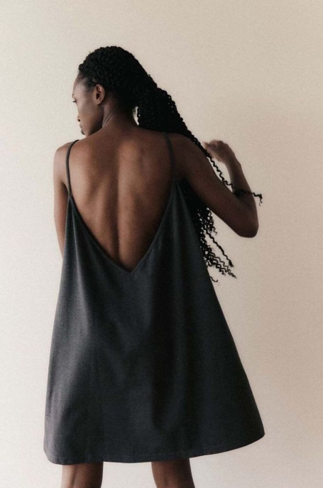 Сукня MUUV. #surfgirl mini oversize колір блакитний фото 5